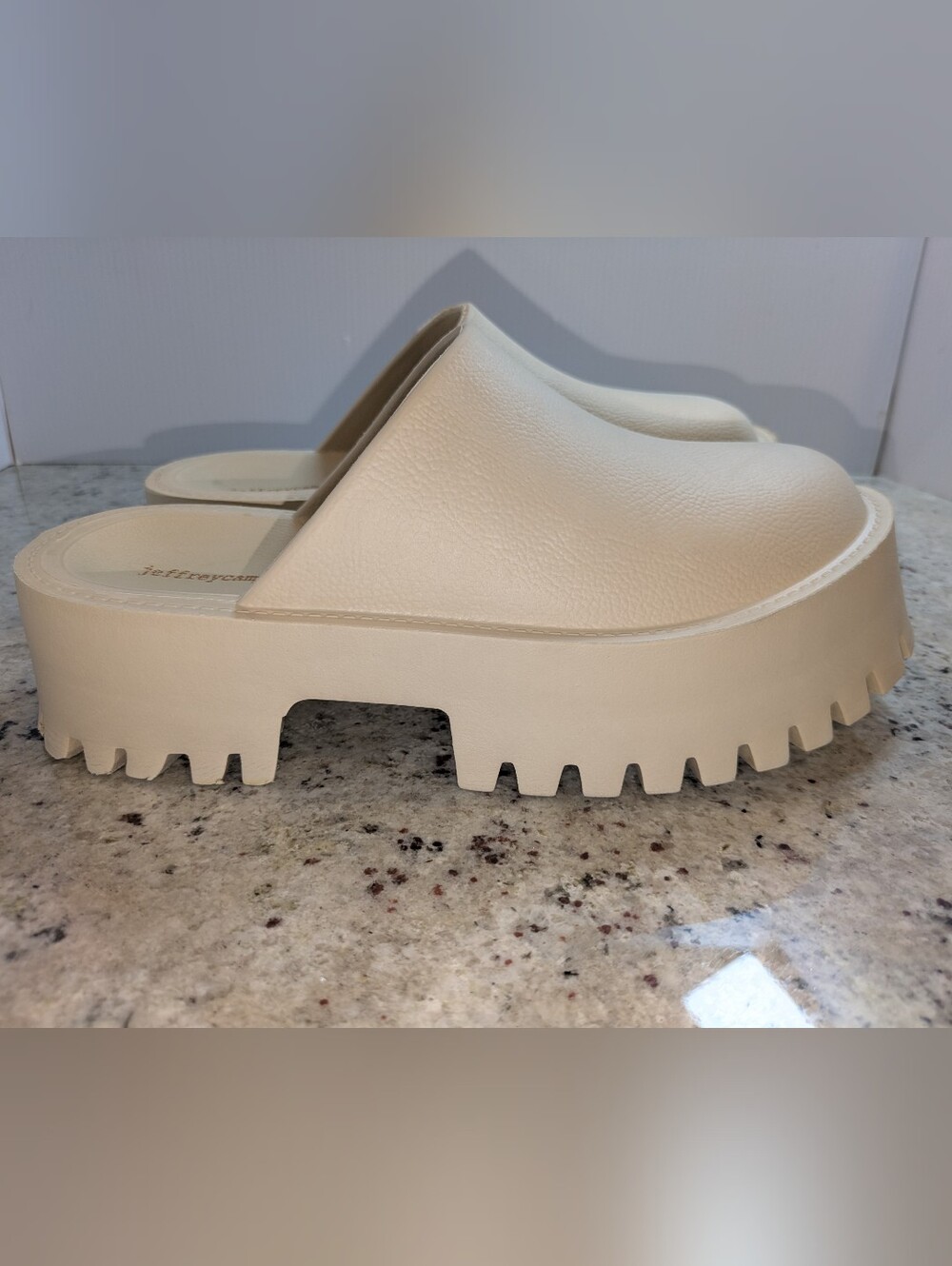 Jeffrey Campbell Ivory Platform Mule Clogs Lug Sole Slip On Shoes Women's 8 EU39 - Picture 2 of 10